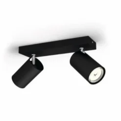 Luminaires Philips Spots Et Projecteurs|Plafonnier Philips Kosipo Noir, 2 lumières