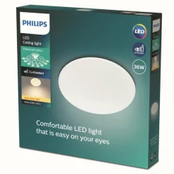 Luminaires Philips Éclairage Led|Plafonnier Philips Moire LED Blanc, 1 lumière