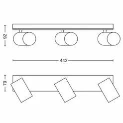 Luminaires Philips Spots Et Projecteurs|Plafonnier Philips myLiving Kosipo Blanc, 3 lumières