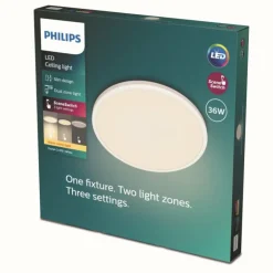 Luminaires Philips Éclairage Led|Plafonnier Philips Ozziet LED Blanc, 1 lumière