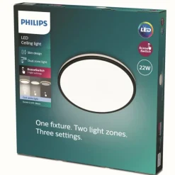 Luminaires Philips Éclairage Led|Plafonnier Philips Ozziet LED Noir, Blanc, 1 lumière