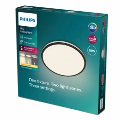 Luminaires Philips Éclairage Led|Plafonnier Philips Ozziet LED Noir, Blanc, 1 lumière