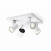 Luminaires Philips Éclairage Led|Plafonnier Philips Runner LED Blanc, 4 lumières