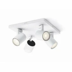 Luminaires Philips Éclairage Led|Plafonnier Philips Runner LED Blanc, 4 lumières
