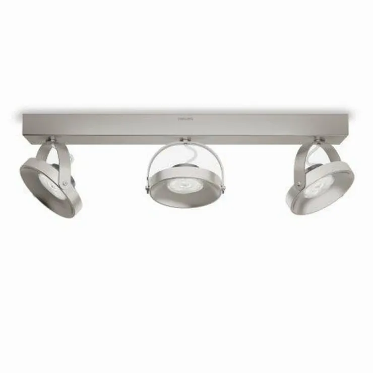 Luminaires Philips Éclairage Led|Plafonnier Philips Spur LED Acier inoxydable, 3 lumières