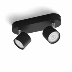 Luminaires Philips Éclairage Led|Plafonnier Philips Star LED Noir, 2 lumières