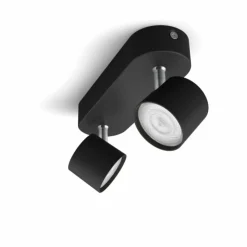 Luminaires Philips Éclairage Led|Plafonnier Philips Star LED Noir, 2 lumières