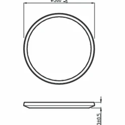 Luminaires Philips Éclairage Led|Plafonnier Philips Superslim CL550 LED Noir, 1 lumière
