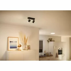 Plafonnier Philips WiZ IMAGEO LED Noir, 2 lumières