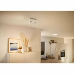 Plafonnier Philips WiZ IMAGEO LED Blanc, 2 lumières, Changeur de couleurs