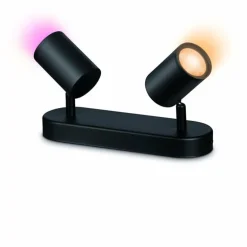 Plafonnier Philips WiZ IMAGEO LED Noir, 2 lumières, Changeur de couleurs