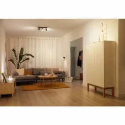 Plafonnier Philips WiZ IMAGEO LED Noir, 3 lumières, Changeur de couleurs