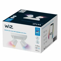 Plafonnier Philips WiZ IMAGEO LED Blanc, 4 lumières, Changeur de couleurs