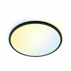 Plafonnier Philips WiZ SuperSlim LED Noir, 1 lumière