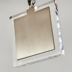 hofstein Spots Et Projecteurs|Plafonnier Piney LED Nickel mat, 2 lumières