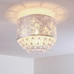 hofstein Plafonniers|Plafonnier Pirinoa Argenté, 1 lumière