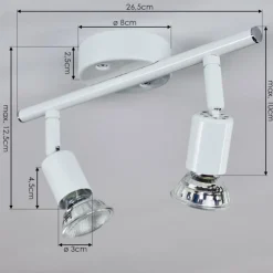 hofstein Éclairage Led|Plafonnier Planes LED Blanc, 2 lumières