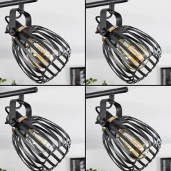 hofstein Spots Et Projecteurs|Plafonnier Pocho Laiton, Noir, 3 lumières