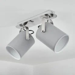 hofstein Spots Et Projecteurs|Plafonnier Puelches Nickel mat, 2 lumières