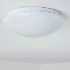 hofstein Éclairage Led|Plafonnier Quebec LED Blanc, 1 lumière, Télécommandes, Changeur de couleurs