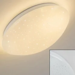 hofstein Éclairage Led|Plafonnier Quebec LED Blanc, 1 lumière, Télécommandes, Changeur de couleurs