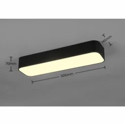 Luminaires Reality Éclairage Led|Plafonnier Reality Asterion LED Noir, 1 lumière, Télécommandes