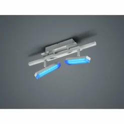 Luminaires Reality Éclairage Led|Plafonnier Reality Bondy LED Nickel mat, 2 lumières, Télécommandes
