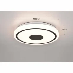 Luminaires Reality Éclairage Led|Plafonnier Reality BUNDA LED Noir, 1 lumière