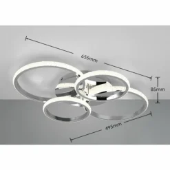 Luminaires Reality Éclairage Led|Plafonnier Reality CIRES LED Chrome, 1 lumière
