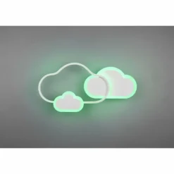 Luminaires Reality Éclairage Led|Plafonnier Reality Cloudy LED Blanc, 1 lumière, Télécommandes, Changeur de couleurs