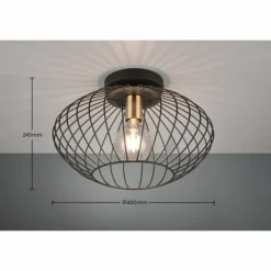 Luminaires Reality Plafonniers|Plafonnier Reality Grid Noir, 1 lumière