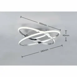 Luminaires Reality Éclairage Led|Plafonnier Reality LANE LED Chrome, 1 lumière