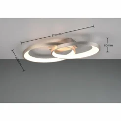 Luminaires Reality Éclairage Led|Plafonnier Reality Malaga LED Nickel mat, 1 lumière