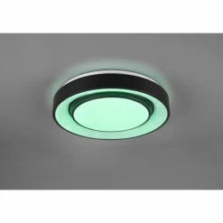 Plafonnier Reality Mona LED Noir, 1 lumière, Changeur de couleurs