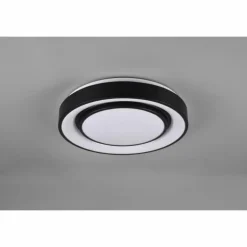 Plafonnier Reality Mona LED Noir, 1 lumière, Changeur de couleurs