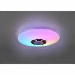 Luminaires Reality Éclairage Led|Plafonnier Reality Musica LED Blanc, 2 lumières, Télécommandes, Changeur de couleurs