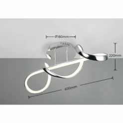 Luminaires Reality Éclairage Led|Plafonnier Reality PADUA LED Chrome, 1 lumière