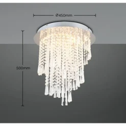 Luminaires Reality Éclairage Led|Plafonnier Reality POMP LED Chrome, 1 lumière, Télécommandes