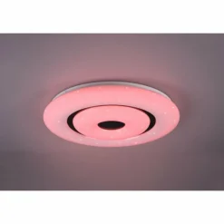 Plafonnier Reality Rana LED Noir, Blanc, 1 lumière, Télécommandes, Changeur de couleurs