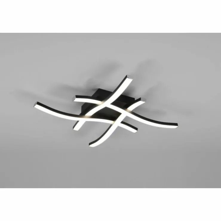 Luminaires Reality Éclairage Led|Plafonnier Reality Route LED Noir, 4 lumières