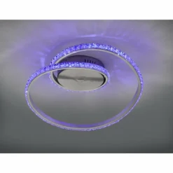 Luminaires Reality Éclairage Led|Plafonnier Reality Rubin LED Aluminium, 1 lumière, Télécommandes, Changeur de couleurs