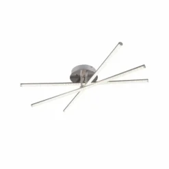 Luminaires Reality Éclairage Led|Plafonnier Reality STRADA LED Nickel mat, 3 lumières, Télécommandes, Changeur de couleurs