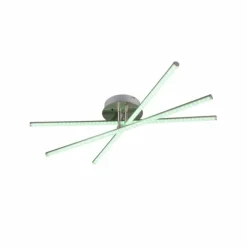Luminaires Reality Éclairage Led|Plafonnier Reality STRADA LED Nickel mat, 3 lumières, Télécommandes, Changeur de couleurs