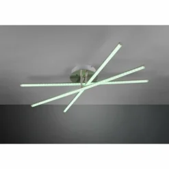 Luminaires Reality Éclairage Led|Plafonnier Reality STRADA LED Nickel mat, 3 lumières, Télécommandes, Changeur de couleurs