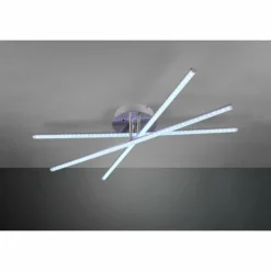 Luminaires Reality Éclairage Led|Plafonnier Reality STRADA LED Nickel mat, 3 lumières, Télécommandes, Changeur de couleurs