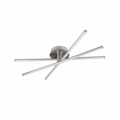 Luminaires Reality Éclairage Led|Plafonnier Reality STRADA LED Nickel mat, 3 lumières, Télécommandes, Changeur de couleurs