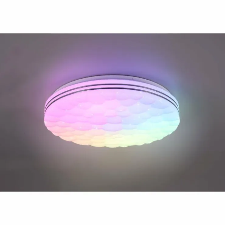 Luminaires Reality Éclairage Led|Plafonnier Reality Tiger LED Blanc, 1 lumière, Télécommandes, Changeur de couleurs