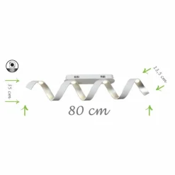 Luce Design Éclairage Led|Plafonnier Rezat LED Blanc, 1 lumière