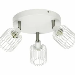 Luminaires Brilliant Spots Et Projecteurs|Plafonnier rond à spots Brilliant Flavian Blanc, 3 lumières