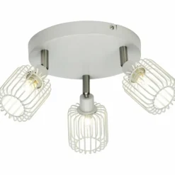 Luminaires Brilliant Spots Et Projecteurs|Plafonnier rond à spots Brilliant Flavian Blanc, 3 lumières